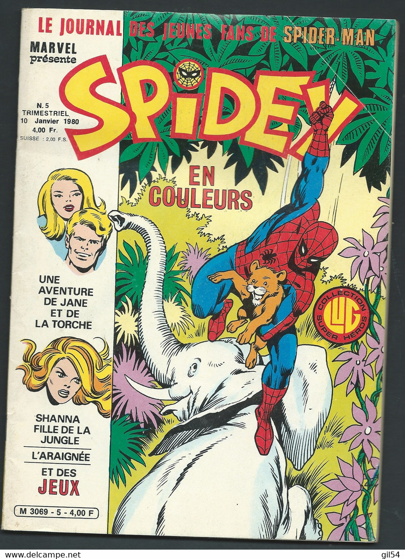 Spidey En Couleur  N° 5 Trimestriel 10 Janvier 1980 Marvel   Fau 11906 - Spidey