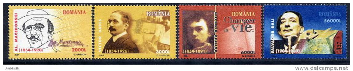 ROMANIA 2004 Cultural Personalities  MNH / **.  Michel 5844-47 - Nuovi