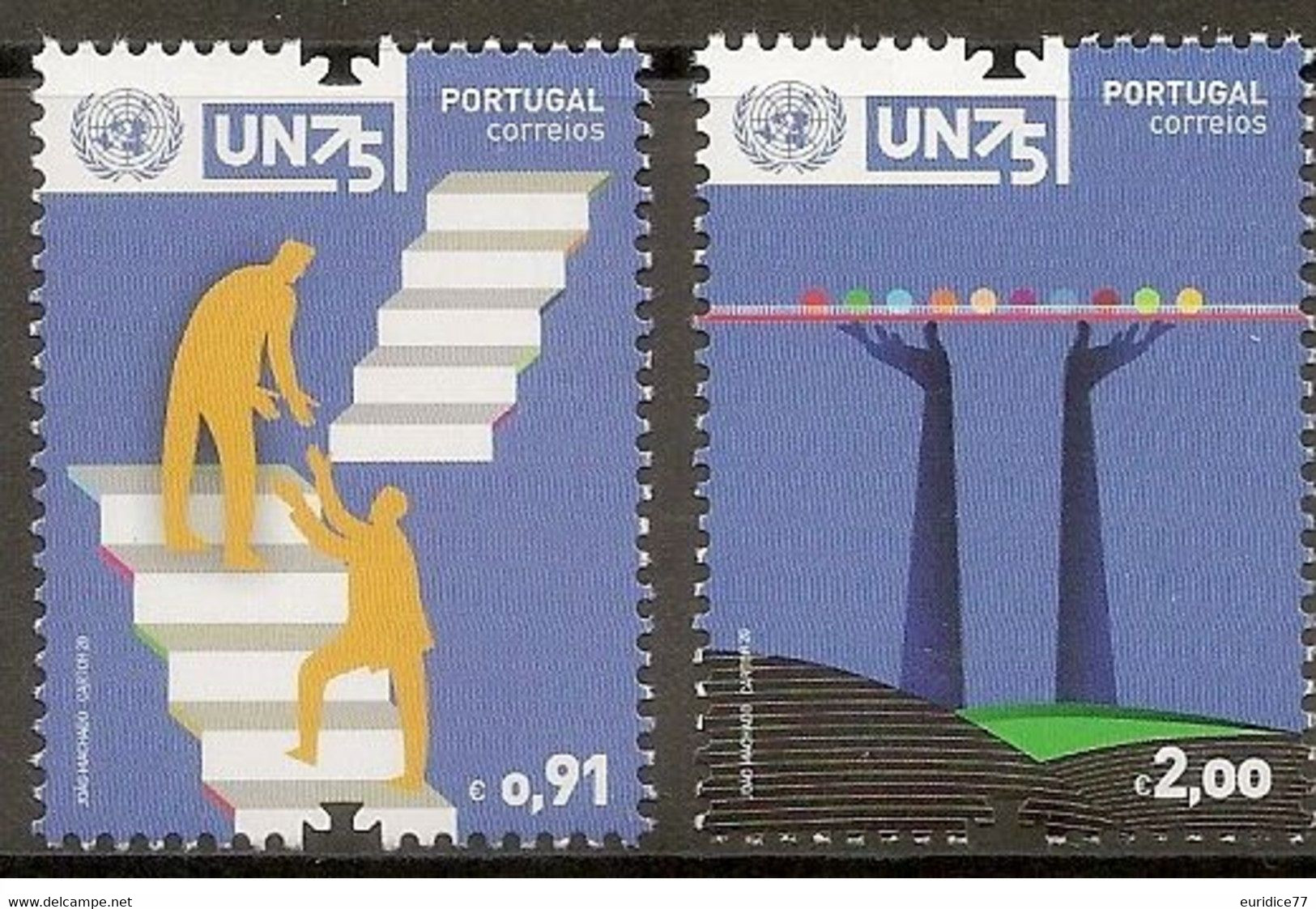 Portugal 2020 - 75th Anniversary Of The United Nations Stamp Set Mnh - Autres & Non Classés