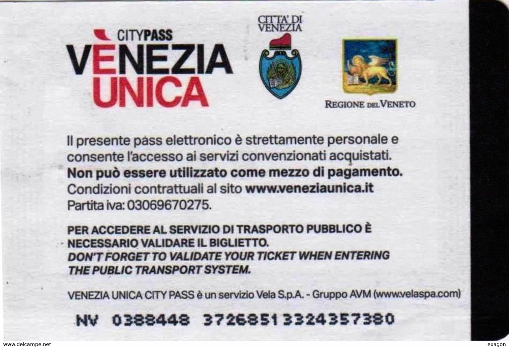Biglietto   UTILIZZATO   -  Traspotrto In Gondola  VENEZIA  -  Del  2  Agosto 2021. - Europe