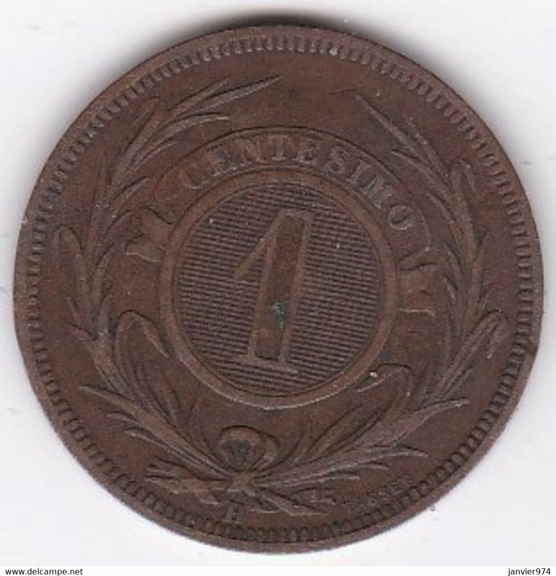 Uruguay 1 Centesimo 1869 H Heaton, En Bronze , KM# 11 - Uruguay