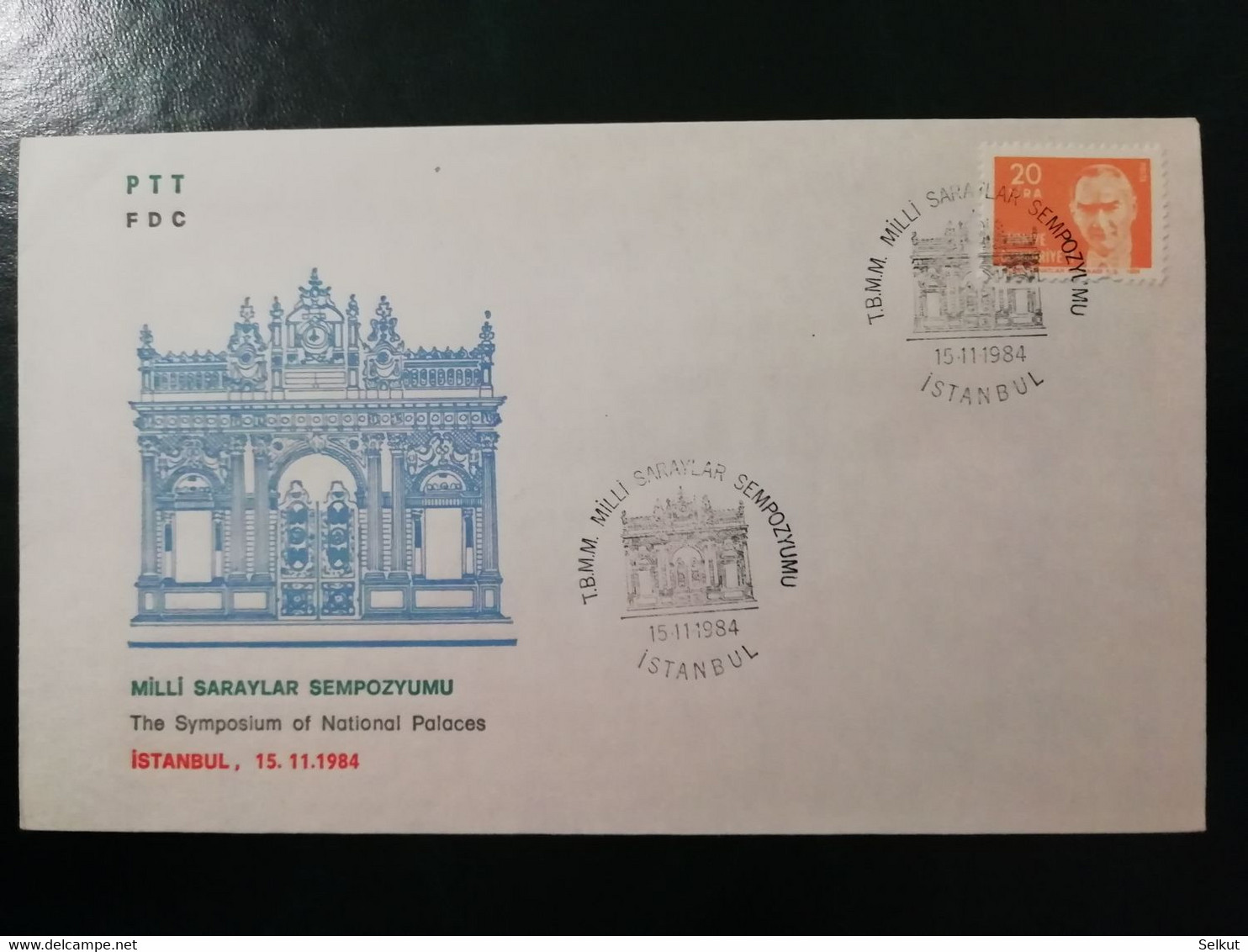 1984 TURKEY THE SYMPOSIUM OF NATIONAL PALACES - Cartas & Documentos