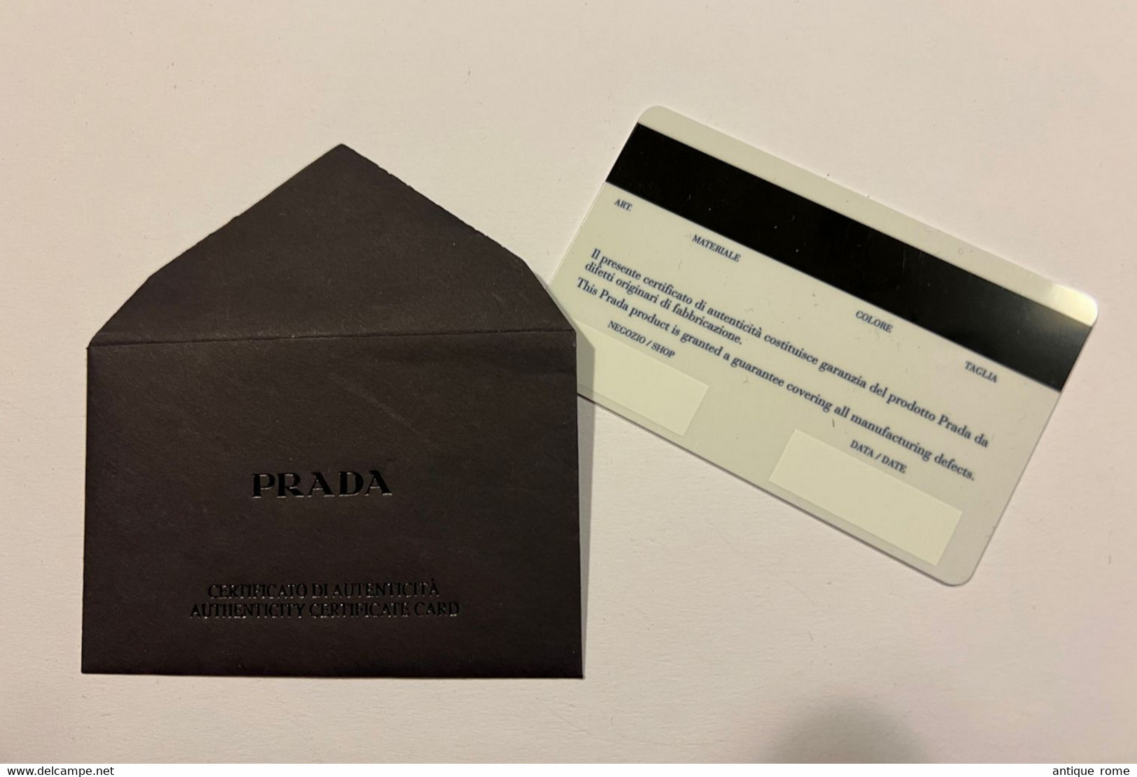 PRADA_ Certificat D'Authenticité NEUVE (carte CB) + Enveloppe PRADA NEUVE - Toebehoren