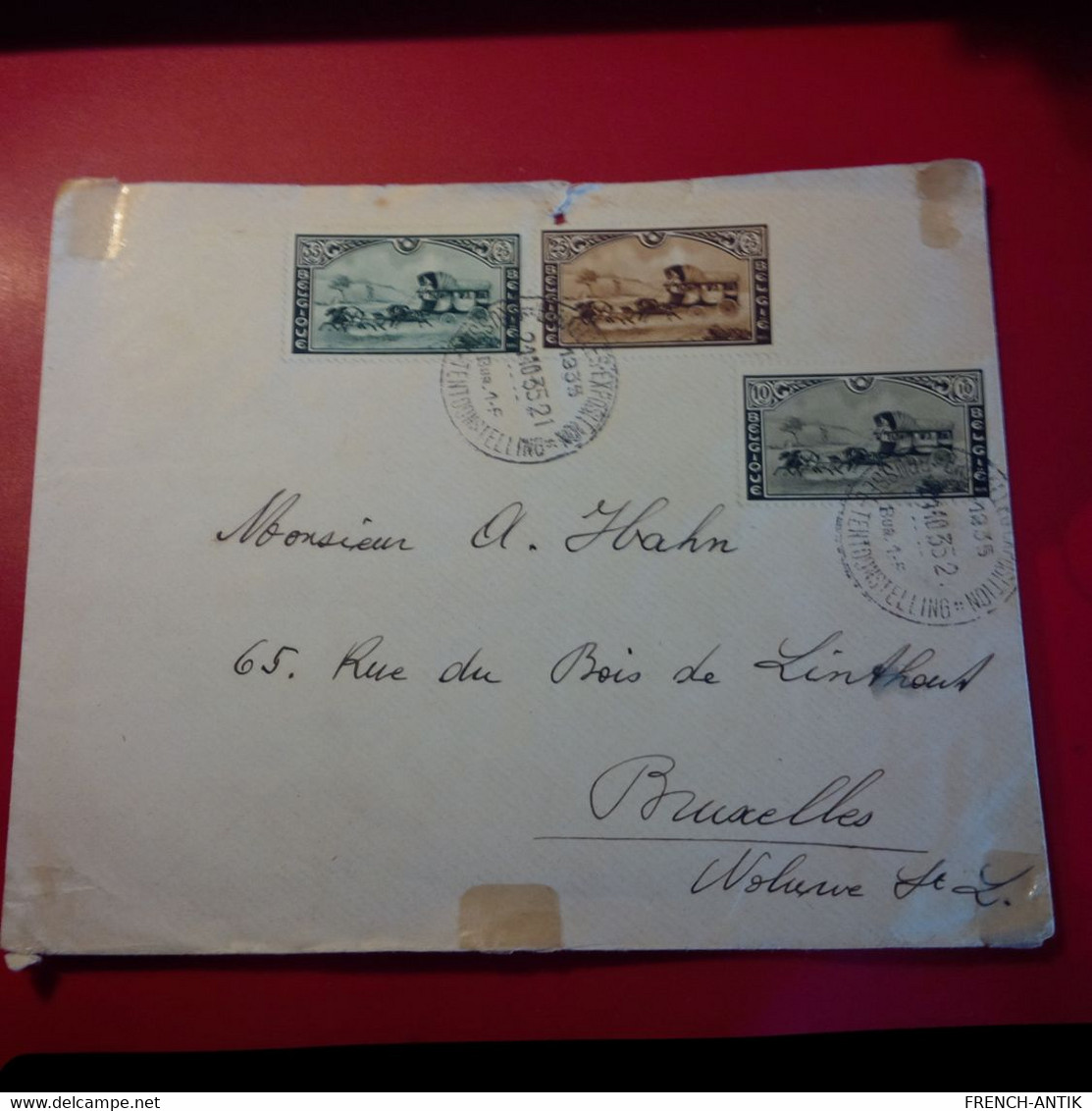 LETTRE BELGIQUE BRUXELLES - 1929-1937 Heraldieke Leeuw