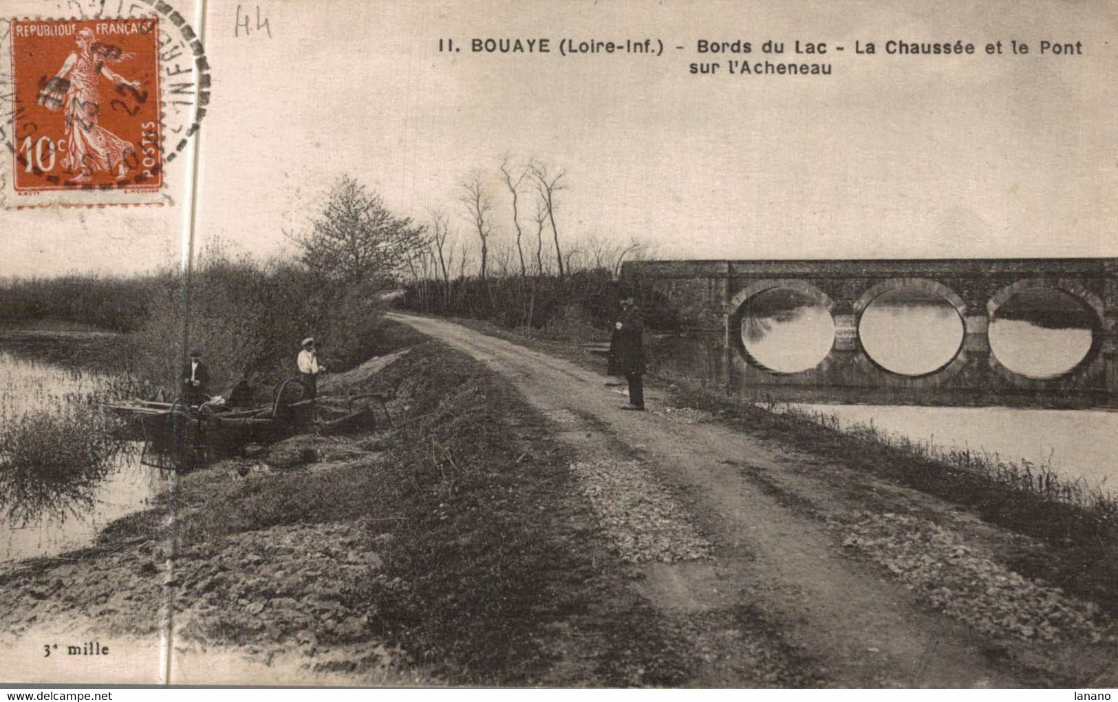 44 BOUAYE Bords Du Lac La Chaussée Et Le Pont Sur L'Acheneau - Bouaye