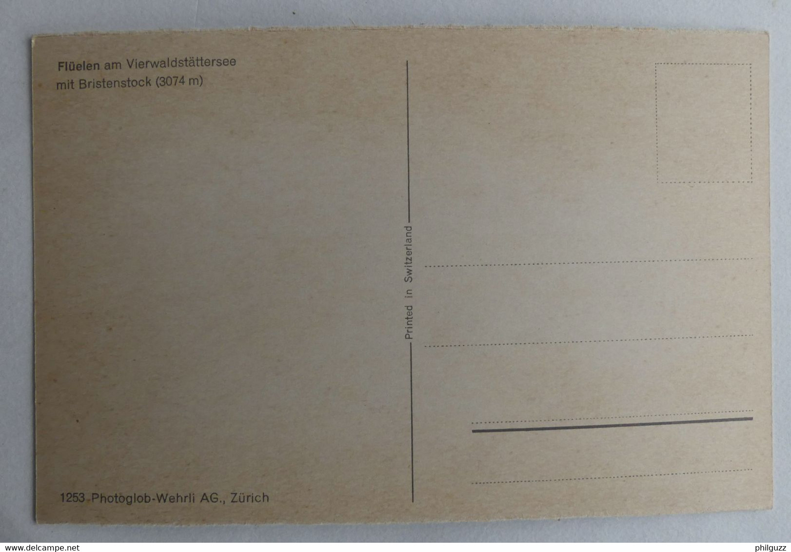 Carte Postale CPM SUISSE FLUELEN AM VIERWALDSTRATTERSEE MIT BRISTENSTOCK - Wald