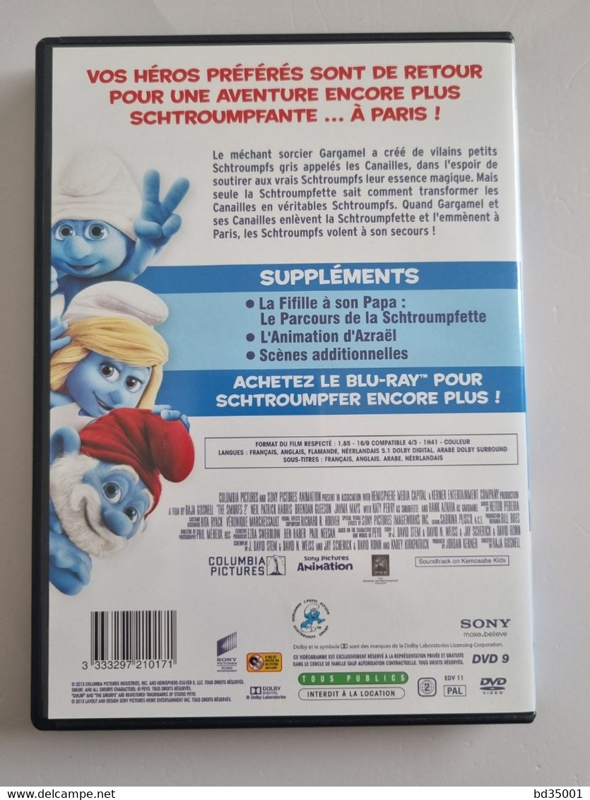 DVD Original - Les Schtroumpfs 2 - Simple - Etat Neuf - Animation