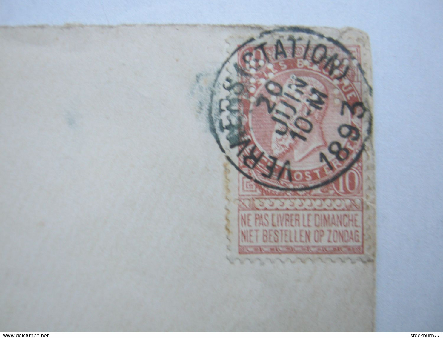 1893 , Lettre VERVIERS Avec Perfin   R C F - 1863-09