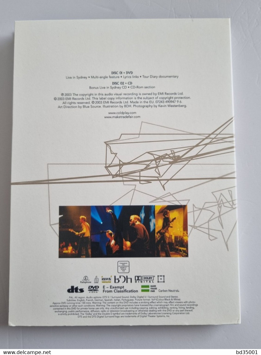 DVD Concert Live Coldplay - Live 2003 - Simple - Etat Neuf - Concert & Music