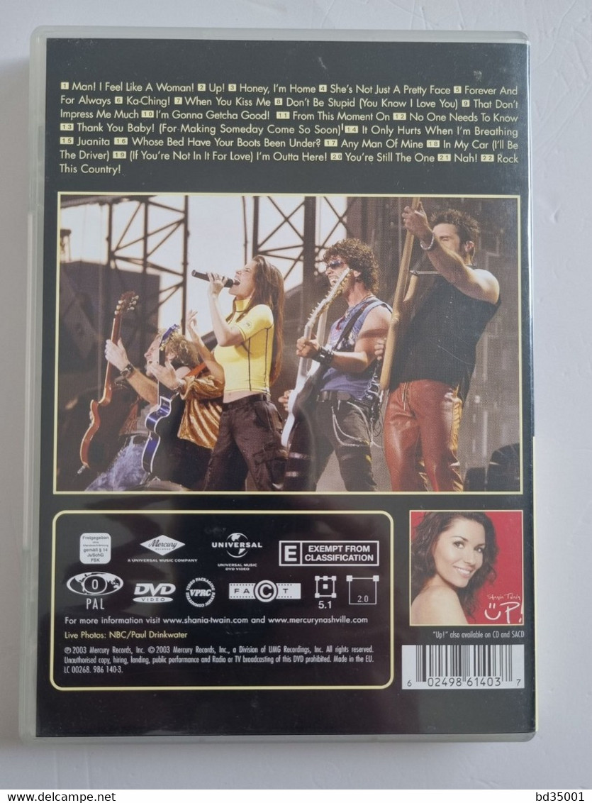 DVD Concert Live Shania Twain - Up Live In Chicago - Simple - Etat Neuf - Concert En Muziek