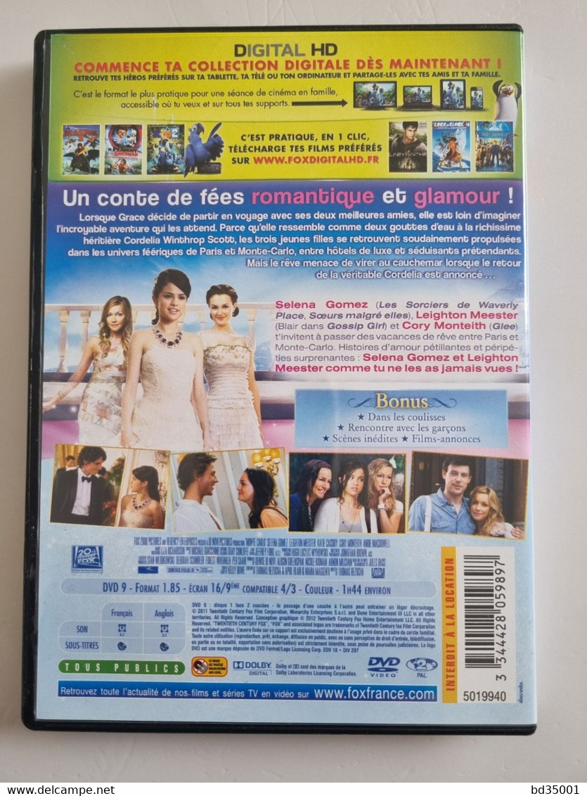 DVD Original Selena GOMEZ - Des Vacances De Princesse - Simple - Etat Neuf - Familiari