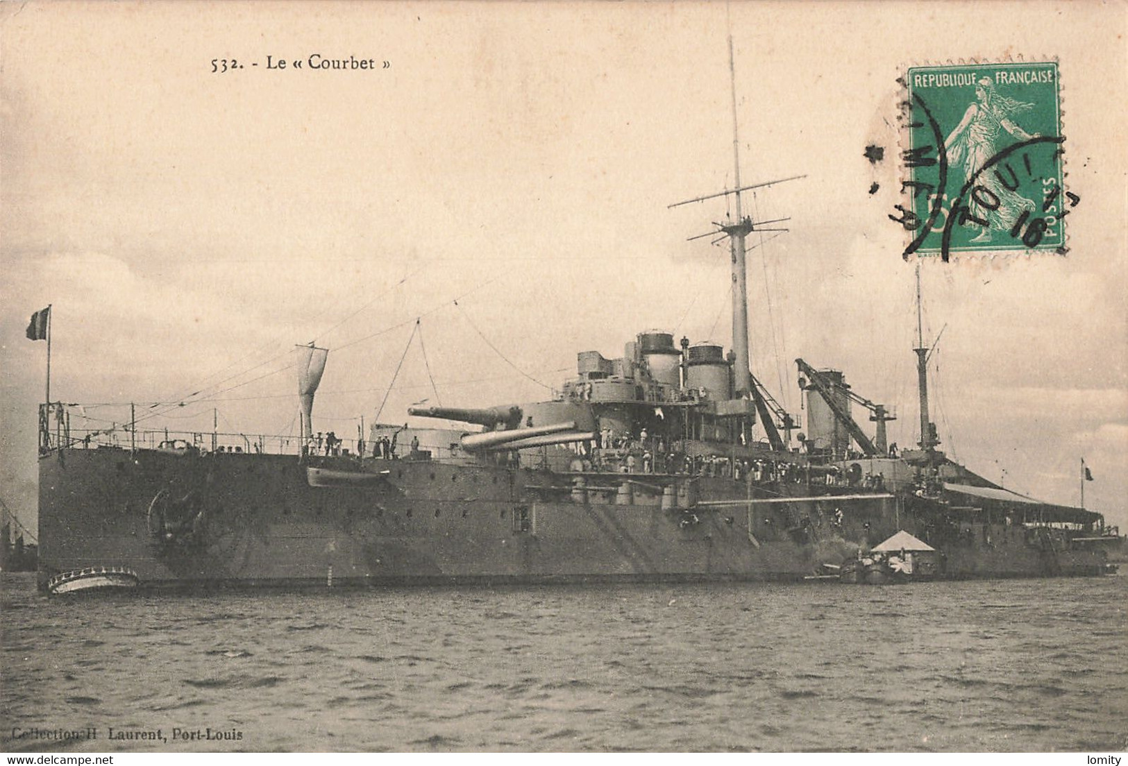 Bateau De Guerre CPA Le Courbet Cuirassé Marine Militaire Française - Krieg