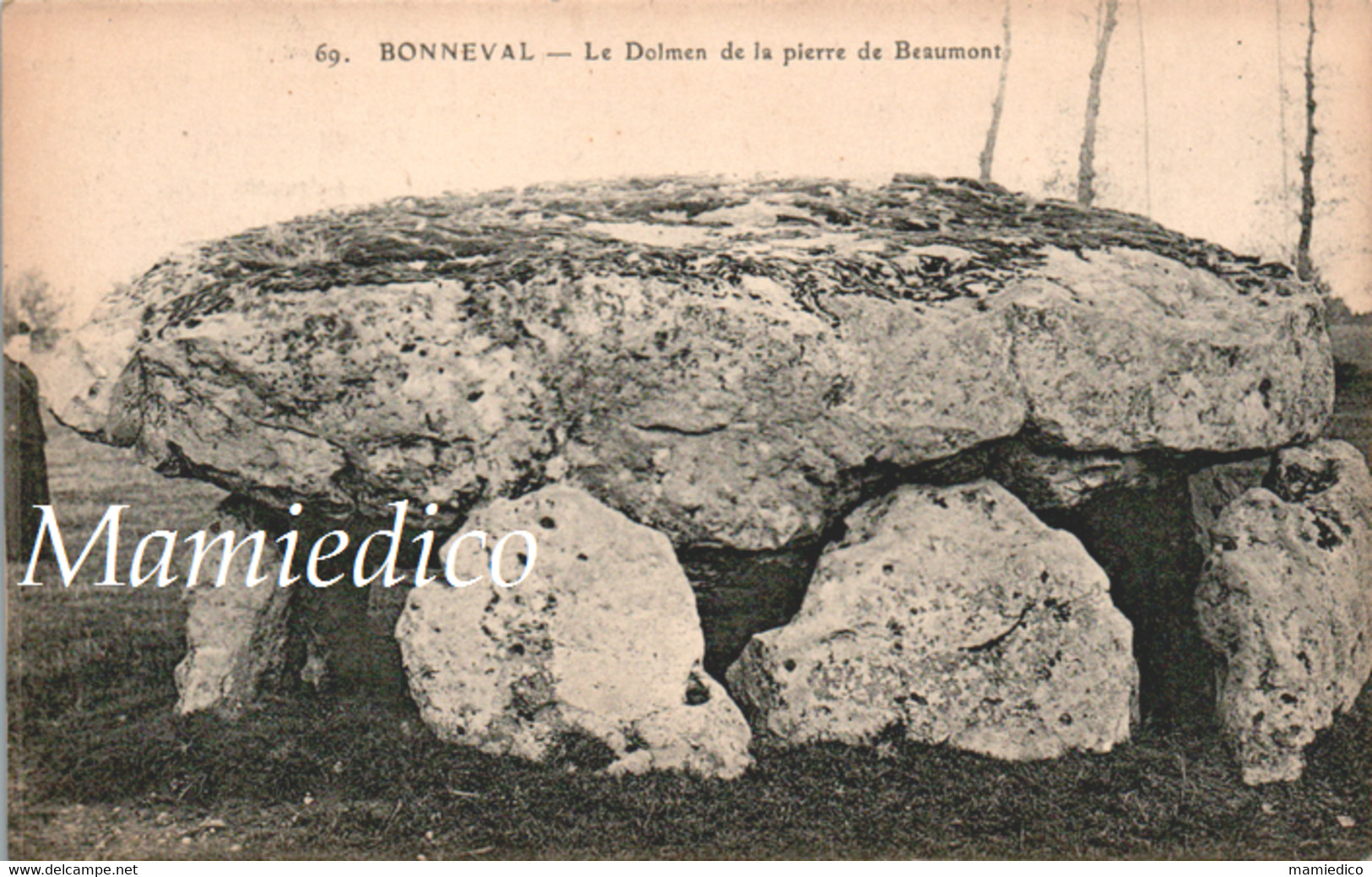BONNEVAL. - Le Dolmen De La Pierre De Beaumont. 1920 TBE 2 Scans - Dolmen & Menhirs