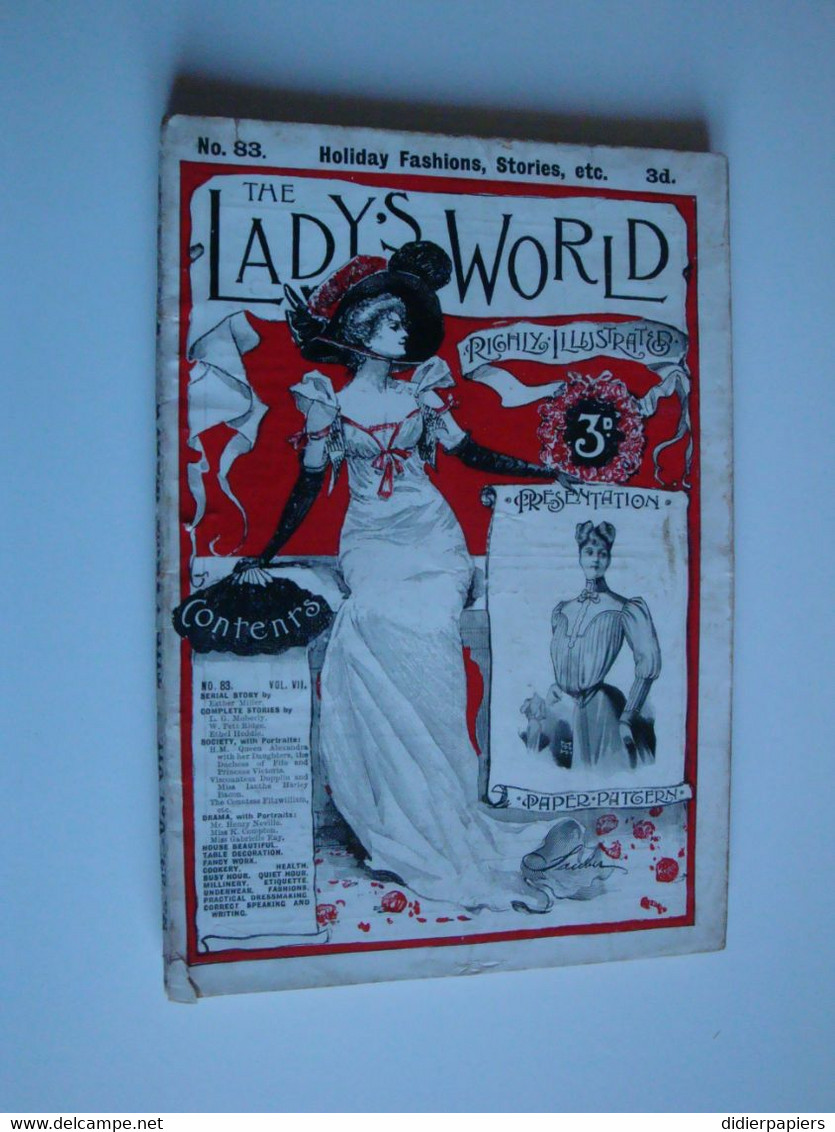 Rare Revue Anglaise,The Lady's World (Le Monde De La Dame) 1905,modes,histoires,sa Majesté La Reine Alexandra - Cultura