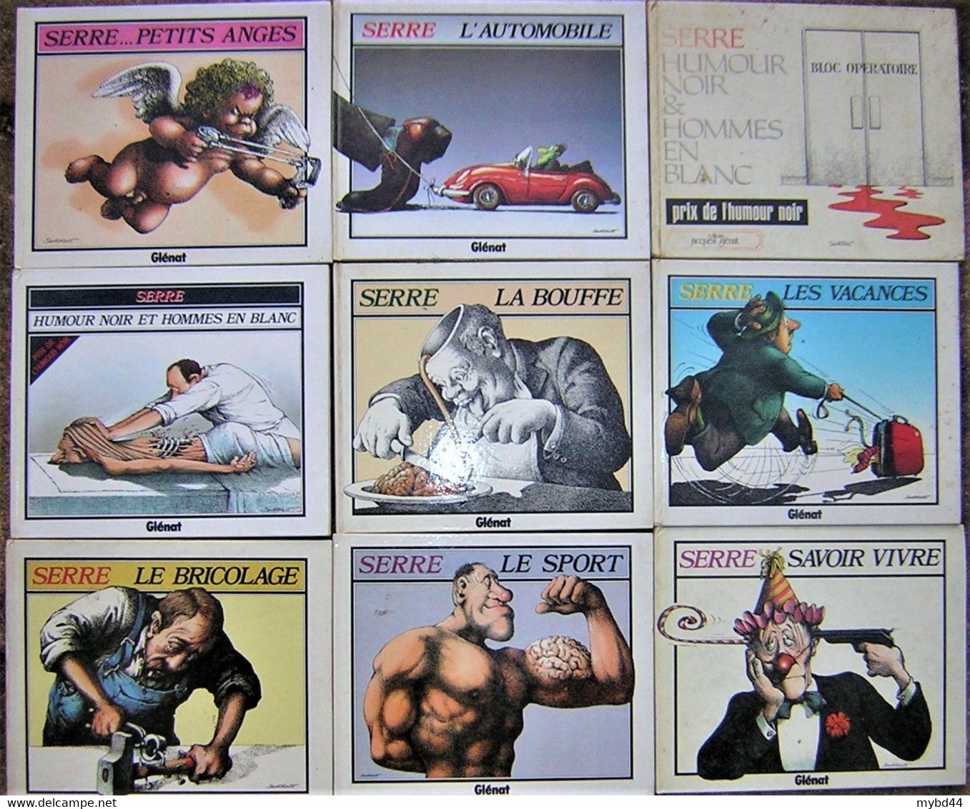 Lot De 9 Bd Album SERRE Petit Anges L'automobile La Bouffe Sport Bricolage Vacances Savoir Vivre Humour Noir Homme Blanc - Lotti E Stock Libri