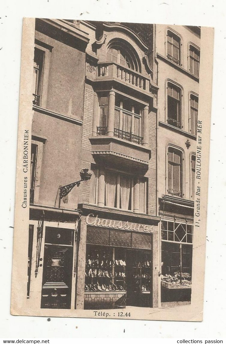 JC, Cp , Commerce , Magasin,CHAUSSURES CARBONNIER , 11 Grande Rue , 62 , BOULOGNE SUR MER , Vierge - Shops