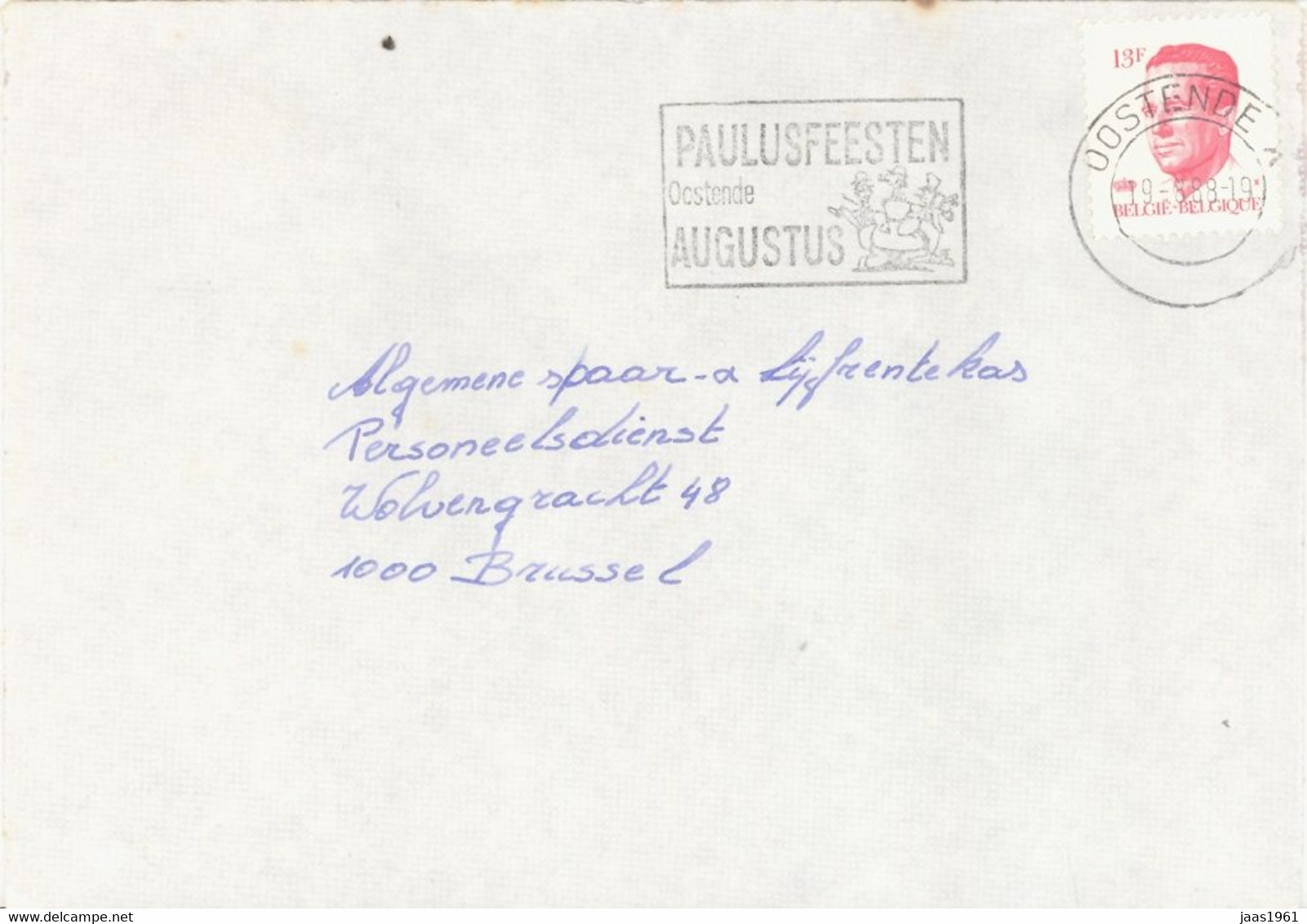 BELGIUM. POSTMARK OOSTENDE - Otros & Sin Clasificación