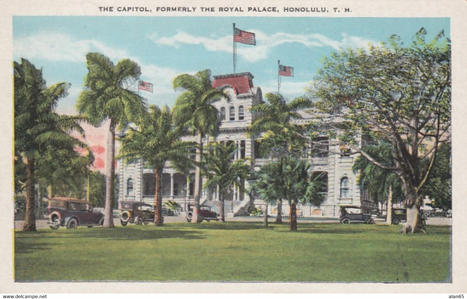 Honolulu Hawaii, Island Capitol, Former Royal Palace, Architecture, C1910s/20s Vintage Postcard - Honolulu