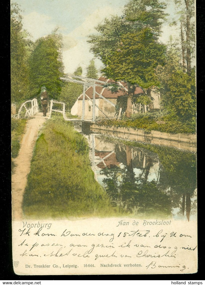 NEDERLAND * Dr. Trenkler * VOORBURG * AAN DE BROEKSLOOT * Gelopen In 1908 Naar DEN HAAG   (3937x) - Voorburg