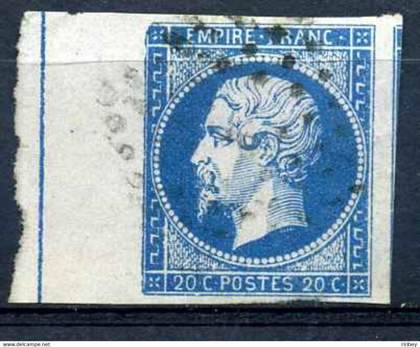 YT N°14 I / Avec Filet D'encadrement / à Noter Trace D'un Voisin Sur La Partie Droite / Superbe Côte 400€ - 1853-1860 Napoléon III.