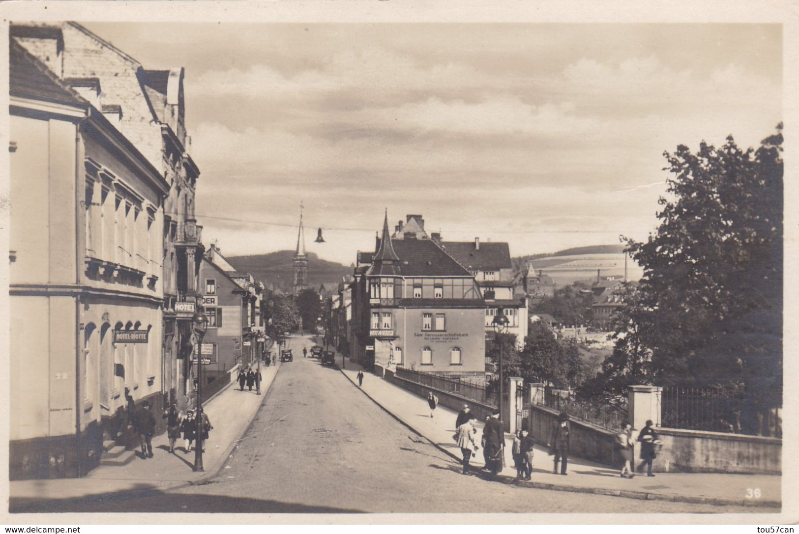 SANKT-WENDEL - SAARLAND - DEUTSCHLAND - BELEBTE ANSICHTKARTE 1932.....BAHNOFSTRASSE... - Kreis Sankt Wendel