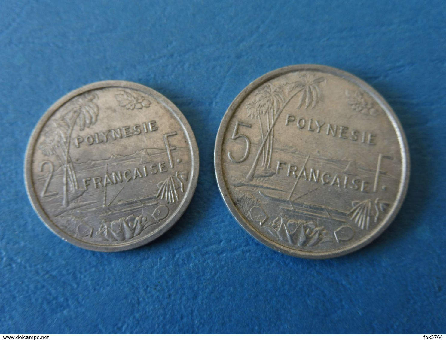 POLYNESIE FRANCAISE / LOT 2 MONNAIES / 5 FRANCS + 2 FRANCS - Sonstige – Ozeanien