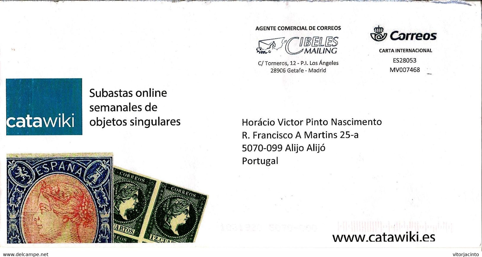 Spain - Mailing Cibeles - (cover Real Circulated) - Correo Urgente