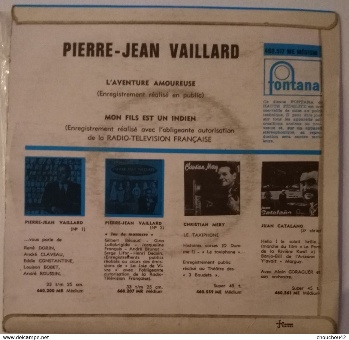 PIERRE JEAN VAILLARD L'AVENTURE AMOUREUSE - Humour, Cabaret