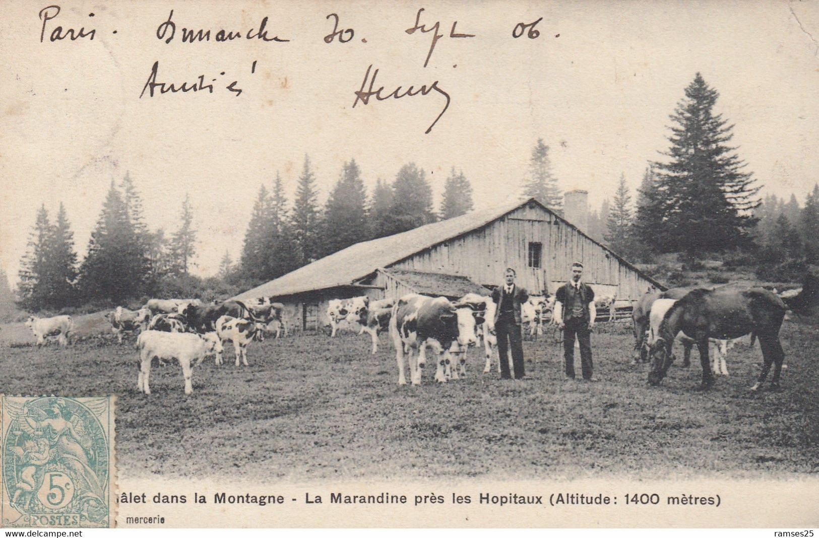 (Doubs)  CPA  Chalet Dans La Montagne  La Marandine Près Les Hôpitaux - Altri & Non Classificati