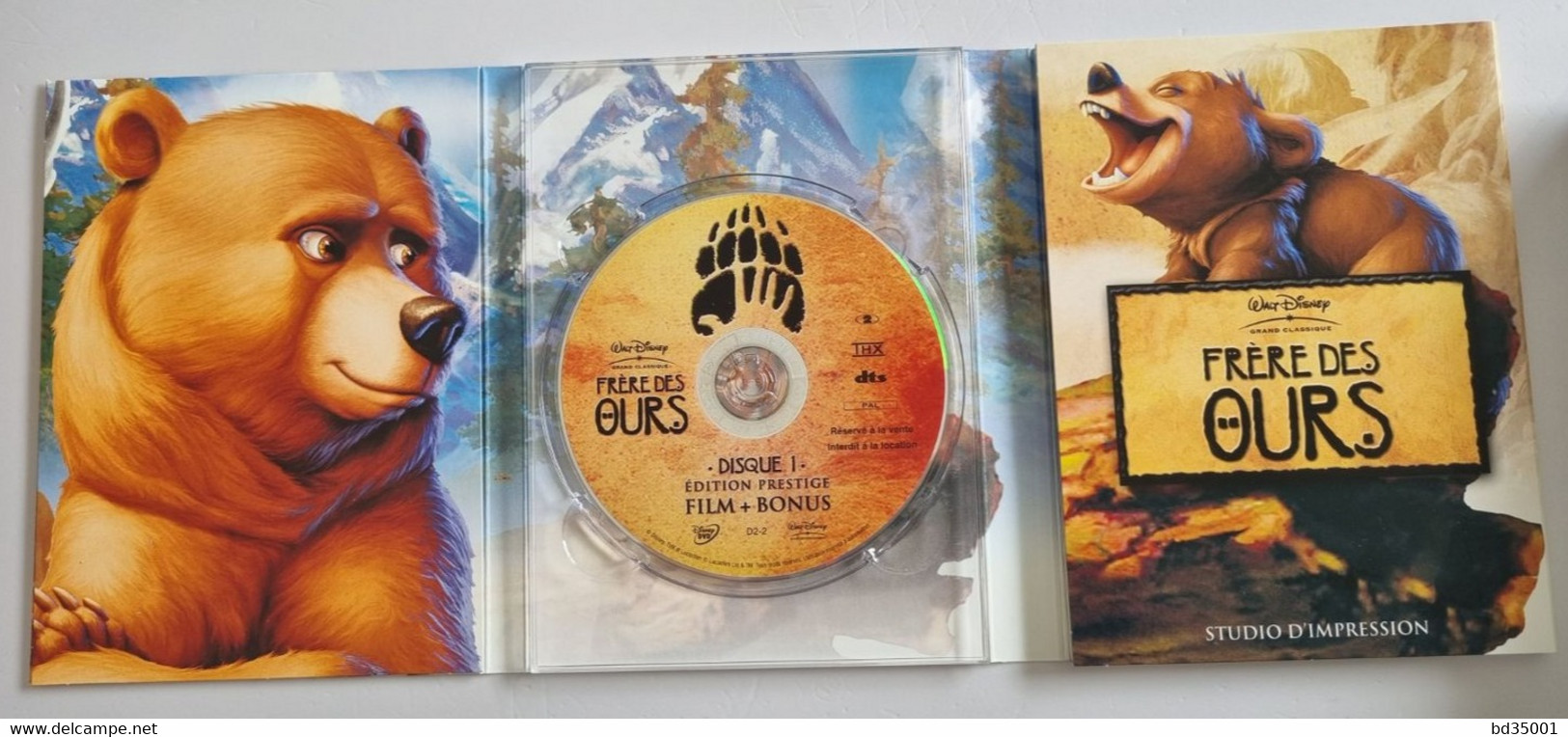 DVD Original WALT DISNEY EDITION PRESTIGE - Frère Des Ours - DVD + CD Audio + Studio D'Impression - Etat Neuf - Dessin Animé