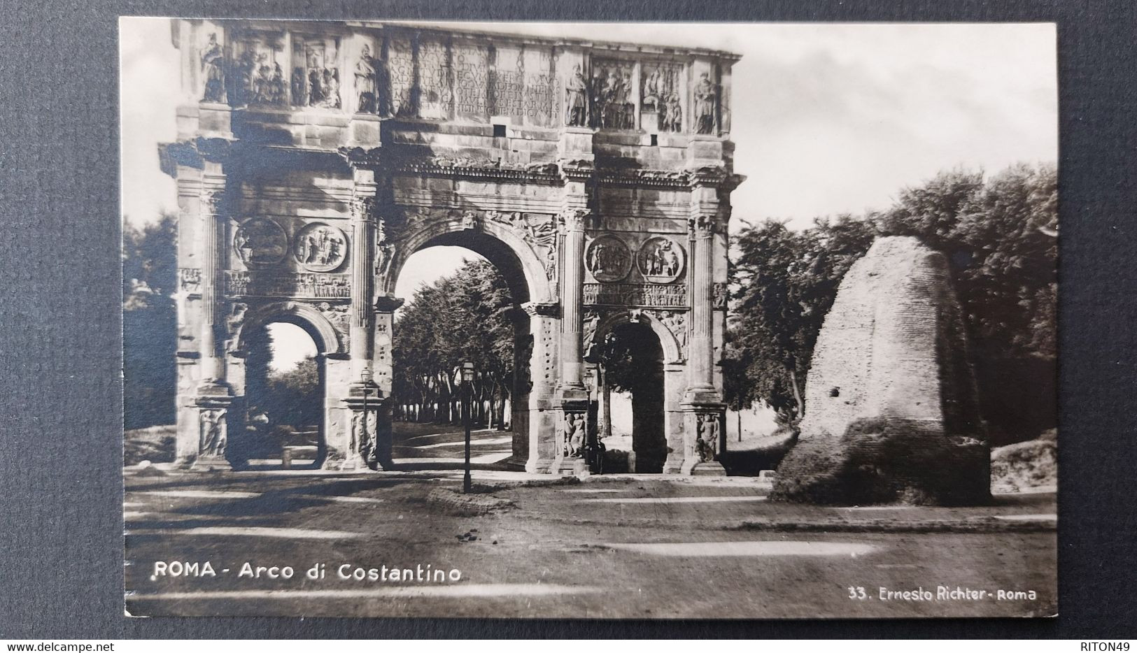 CARTE POSTALE 1933 ROME ARCO DI COSTANTINO EDIT ERNESTO RICHTER - Parchi & Giardini