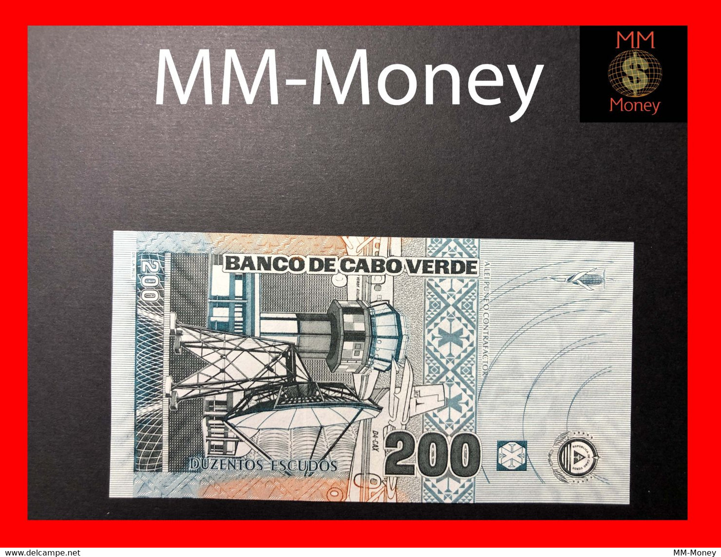 CAPE VERDE 200 Escudos 20.1.2005  P. 68   "nice Serial 466444"    UNC   [MM-Money] - Cape Verde