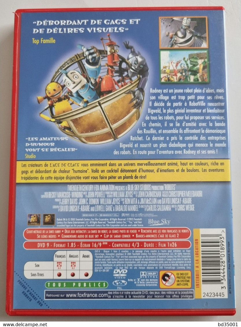 DVD Original - Robots - Simple DVD - Etat Neuf - Animation