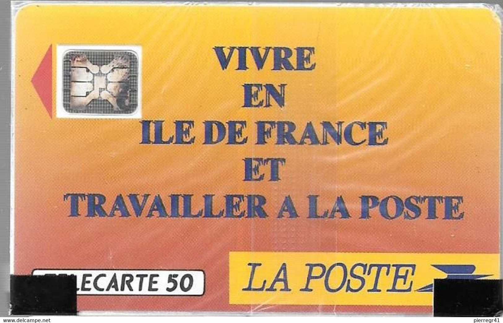 CARTE²-PUBLIC-F-136A.550-1990-50U-SC4An-Trou 6-LA POSTE-Ile De France-5Stylet 21650-NSB-TBE-RARE - 1990