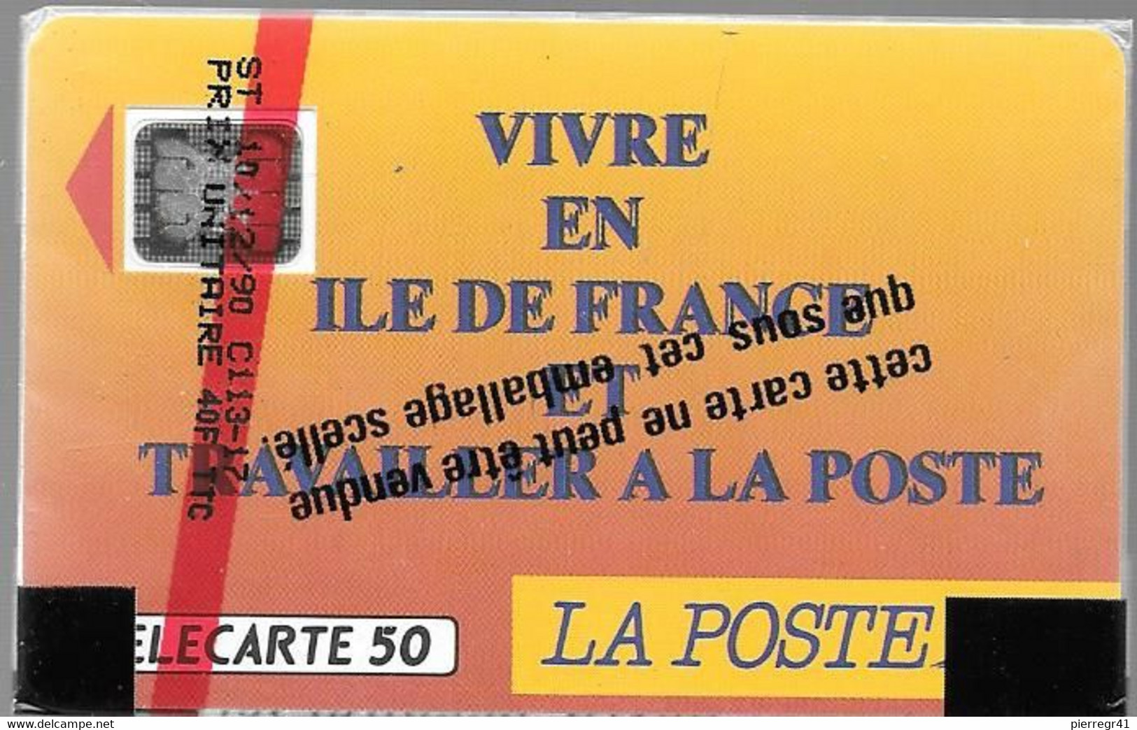 CARTE²-PUBLIC-F136 B.540-50U-SC5an-Trou 6-12/90-LA POSTE-5 Impact  21792-NSB-TBE - 1990