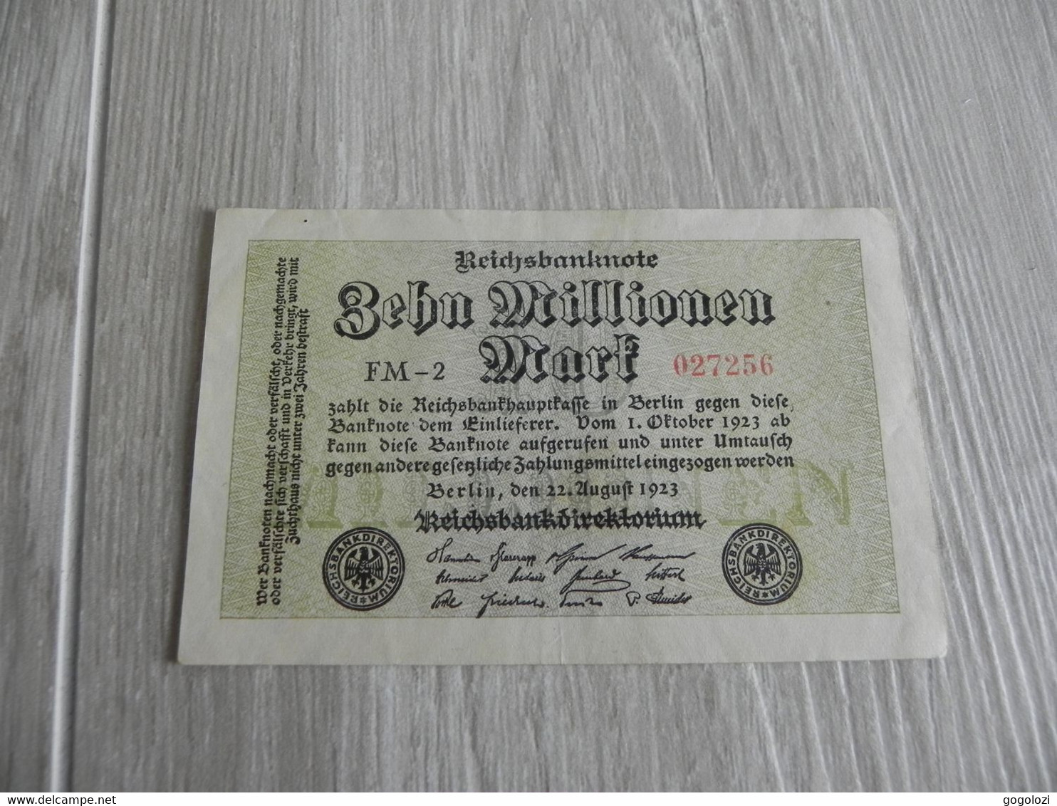 Deutschland Germany 10 Millionen Mark 1923 - 10 Miljoen Mark