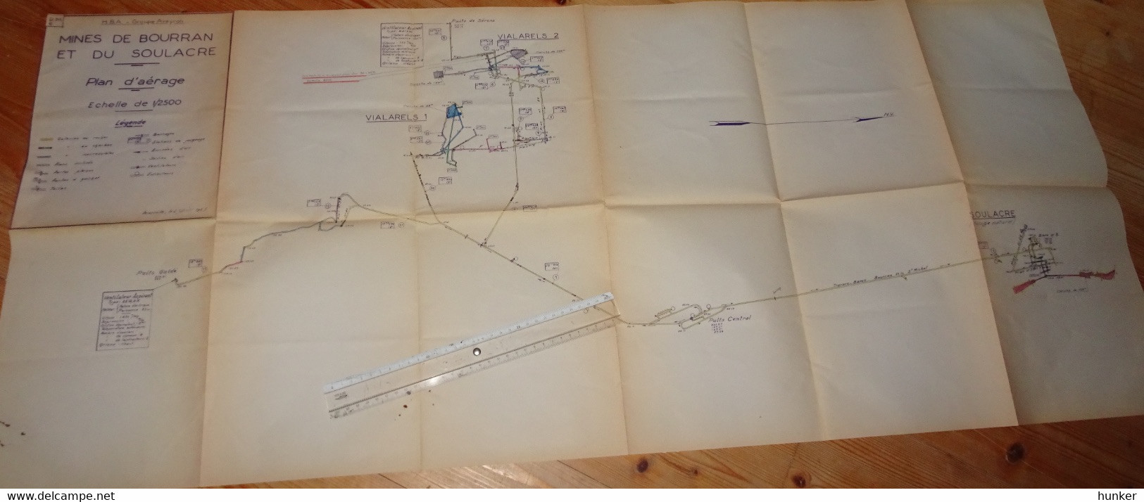 DECAZEVILLE Aveyron Plan Aérage Mines Bourran Soulacre 1965 Mineurs Charbon - Otros Planes