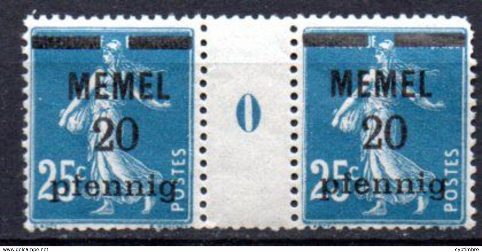 Memel: Yvert  N° 20**; MNH; Mil 0; Un Coin Arrondi - Nuovi