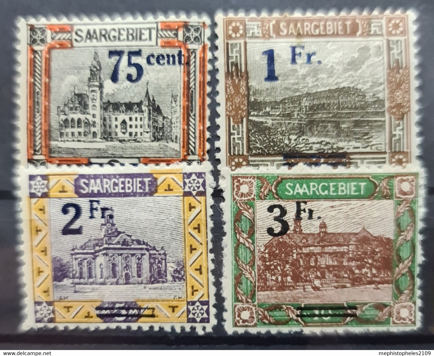 SAARGEBIET 1921 - MLH - Mi 79-82 - Nuevos