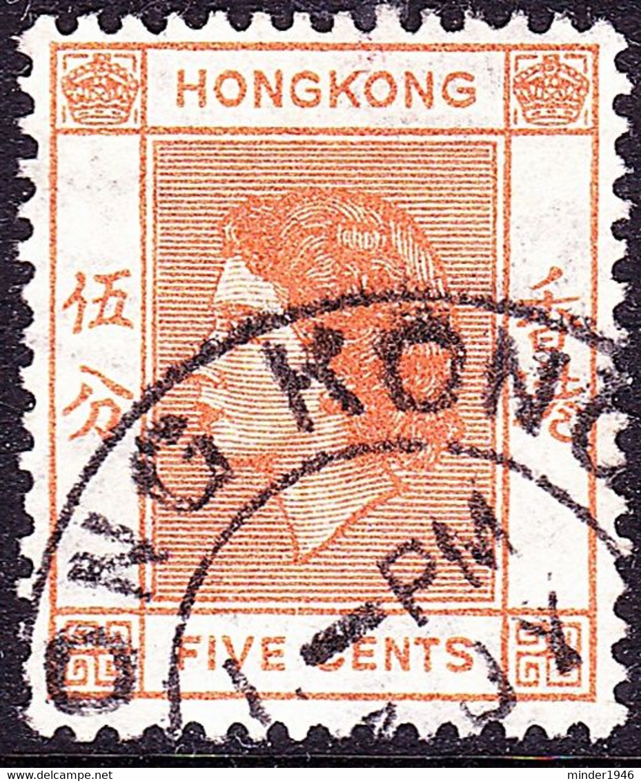 HONG KONG 1954 QEII 5c Orange SG178 FU - Usati