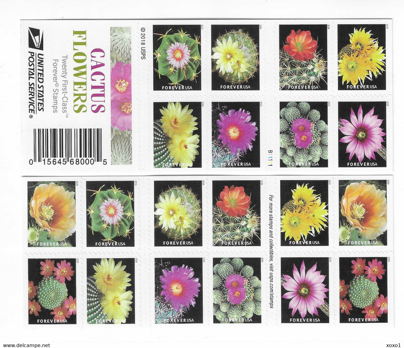 USA 2019 MiNr. 5566 - 5575  Cactus Flowers Plants  20v MNH** 26,00 € - Sukkulenten