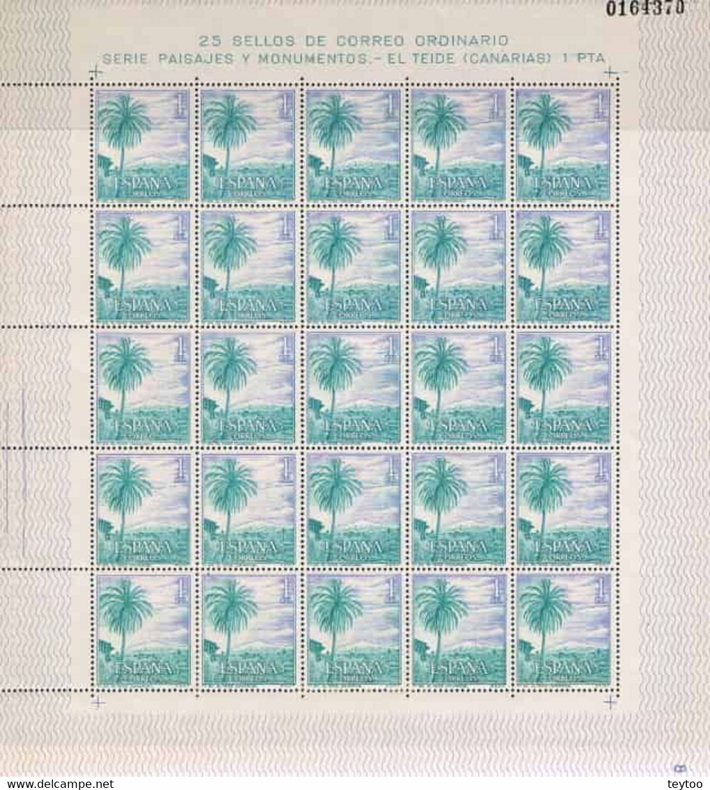 [ES1731.A] España 1966. Pliego Turismo 1 Pt. (UNC) - Feuilles Complètes