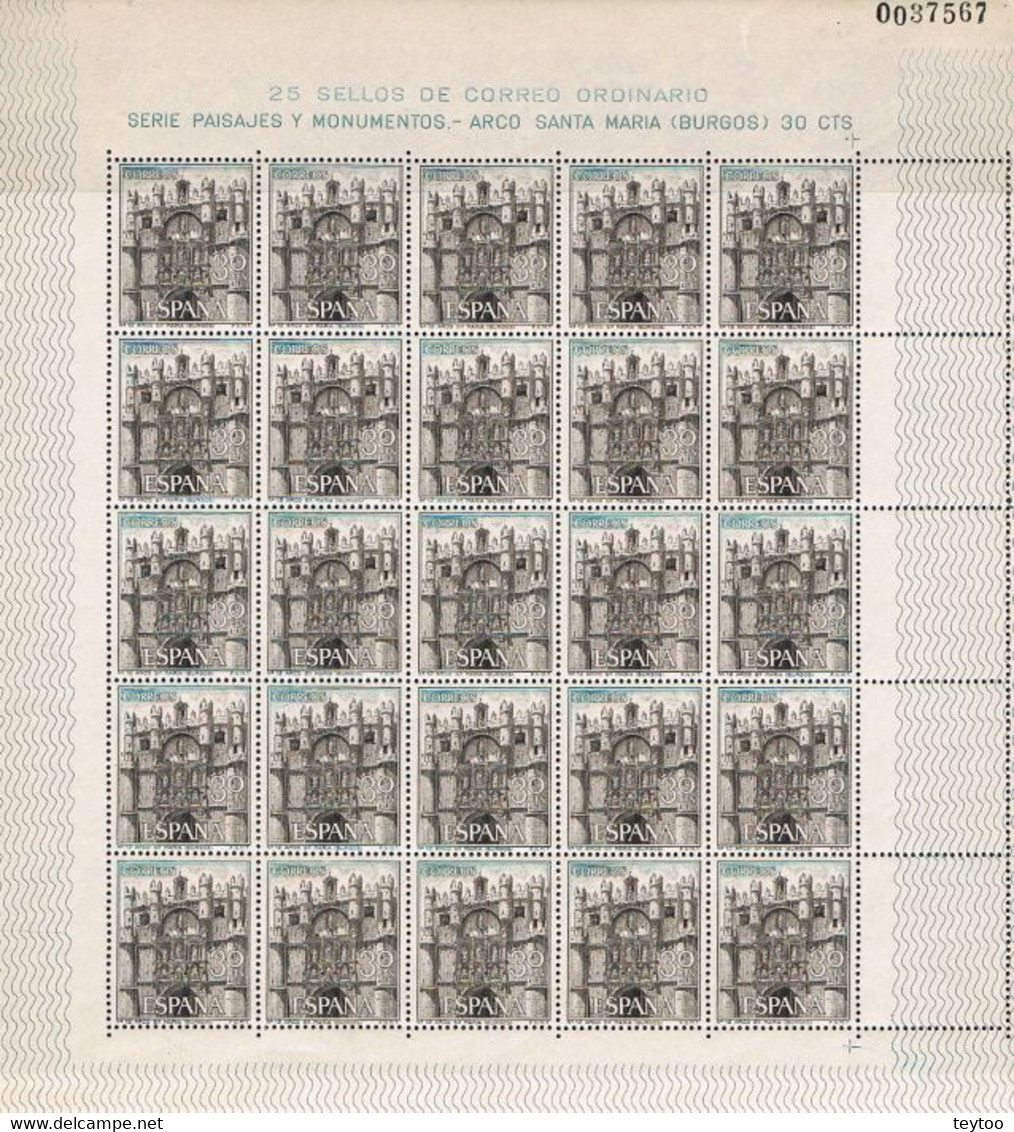 [ES1644.A] España 1965. Pliego Turismo 30 C. (UNC) - Full Sheets