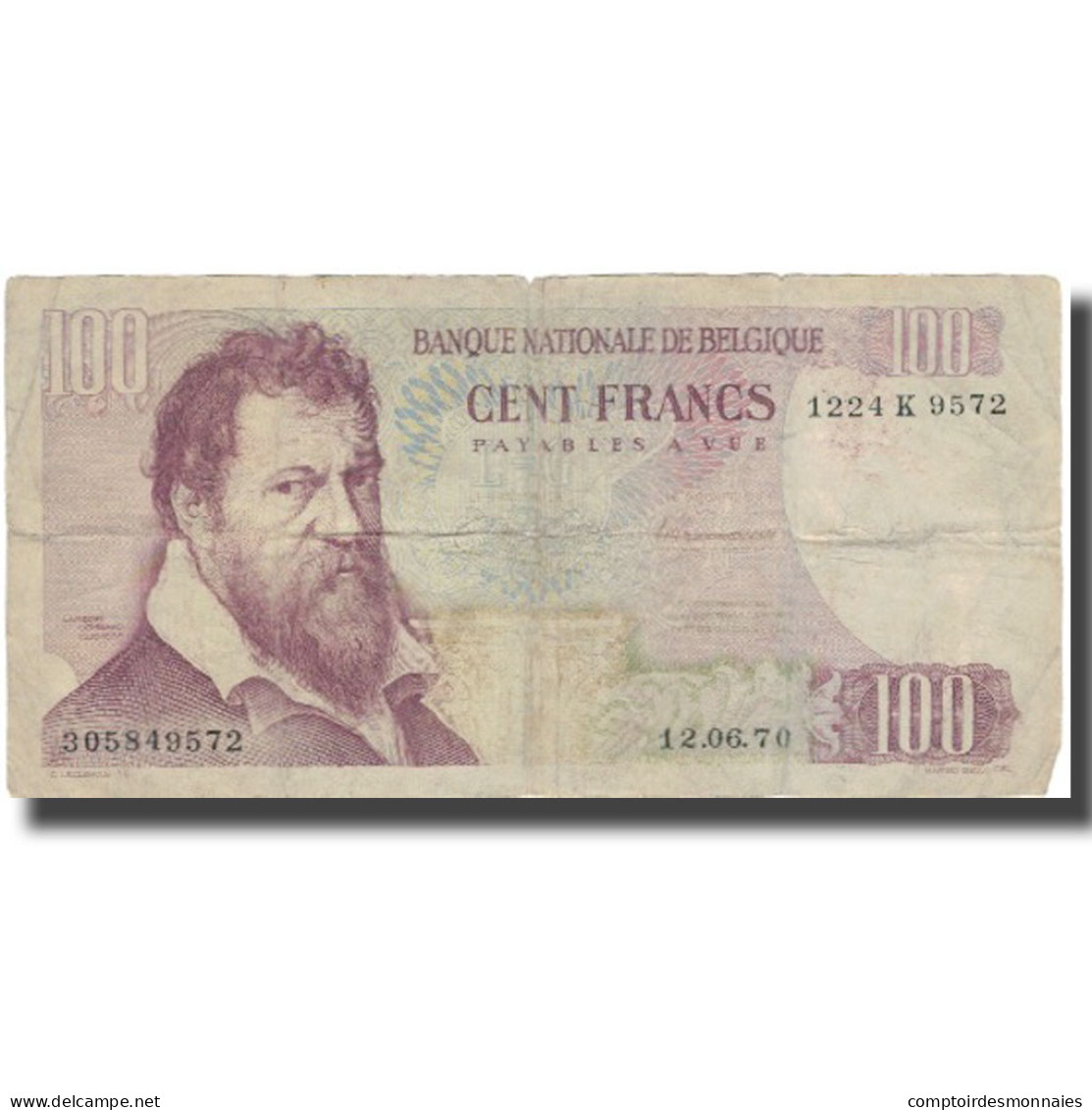 Billet, Belgique, 100 Francs, 1975, 1975-03-03, KM:134b, TB - 100 Francs