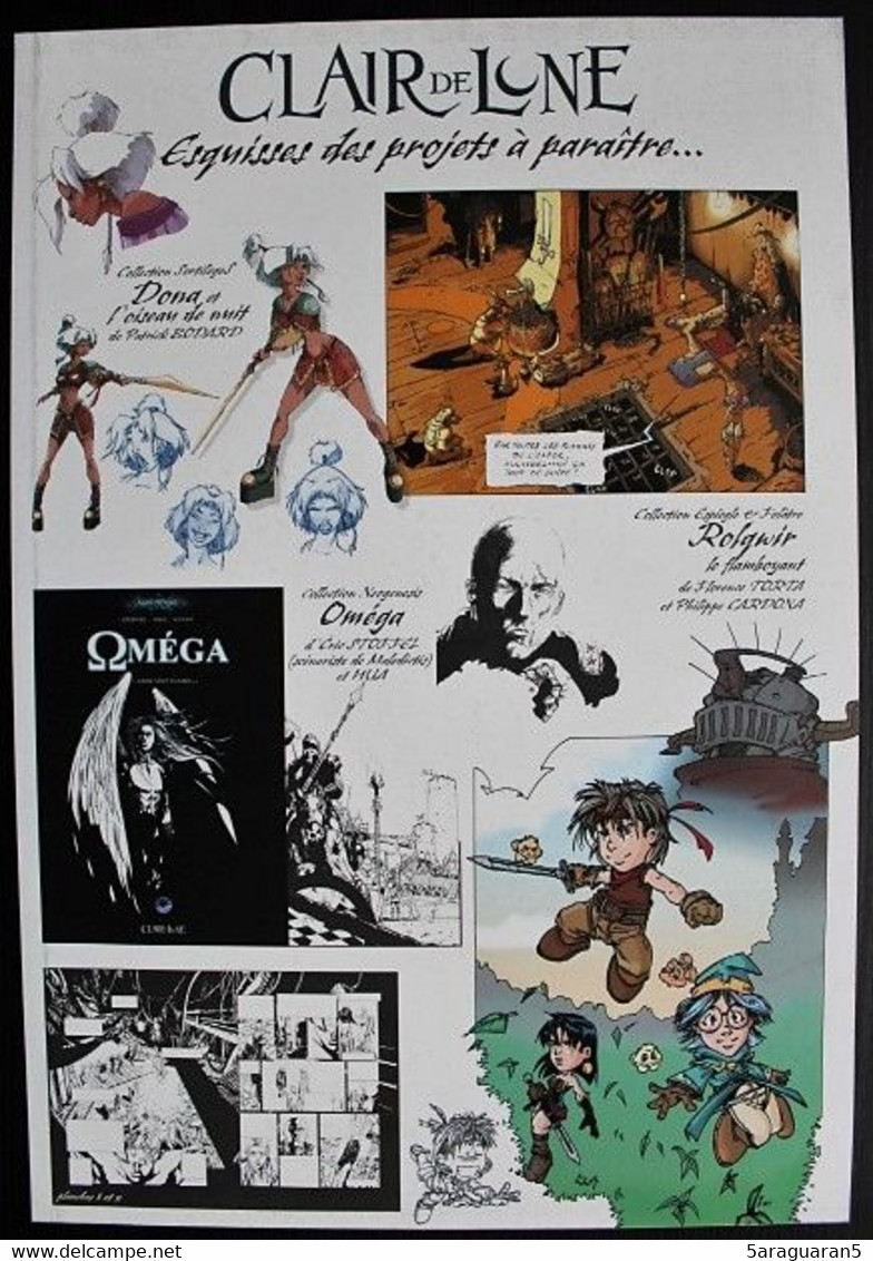 Publicité BD - Editions Clair De Lune 2001 - Presseunterlagen