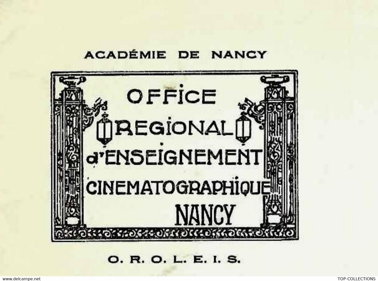 FILM SUPERBE ENTETE ART DECO 1960 OFFICE REGIONAL D' ENSEIGNEMENT DU CINEMA à Nancy VOIR TEXTE+HISTORIQUE - 1950 - ...