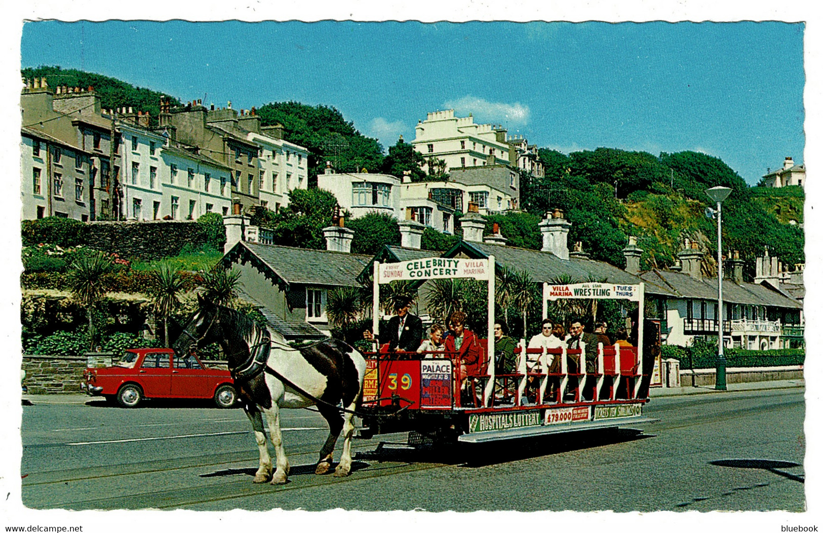 Ref 1533 - 1970 Bamforth Postcard - Horse Tram Isle Of Man - Good Slogan - Isle Of Man