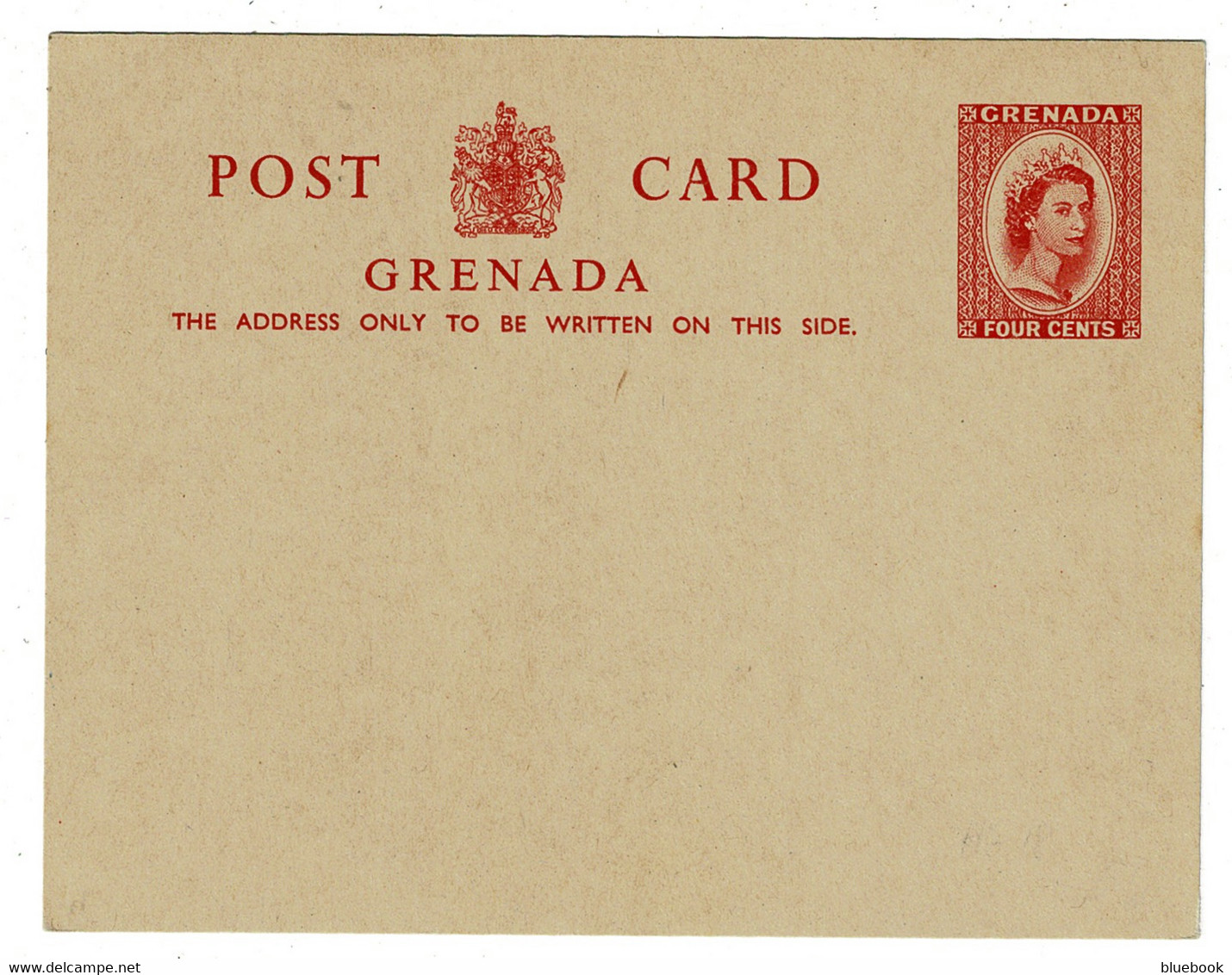 Ref 1534 - Grenada 4c Postal Stationery Card - H&G 18 - Grenada (...-1974)