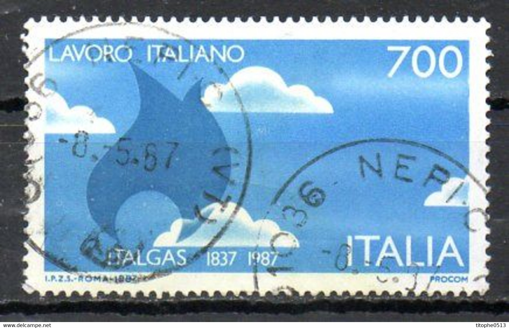 ITALIE. N°1736 De 1987 Oblitéré. Italgas. - Gaz