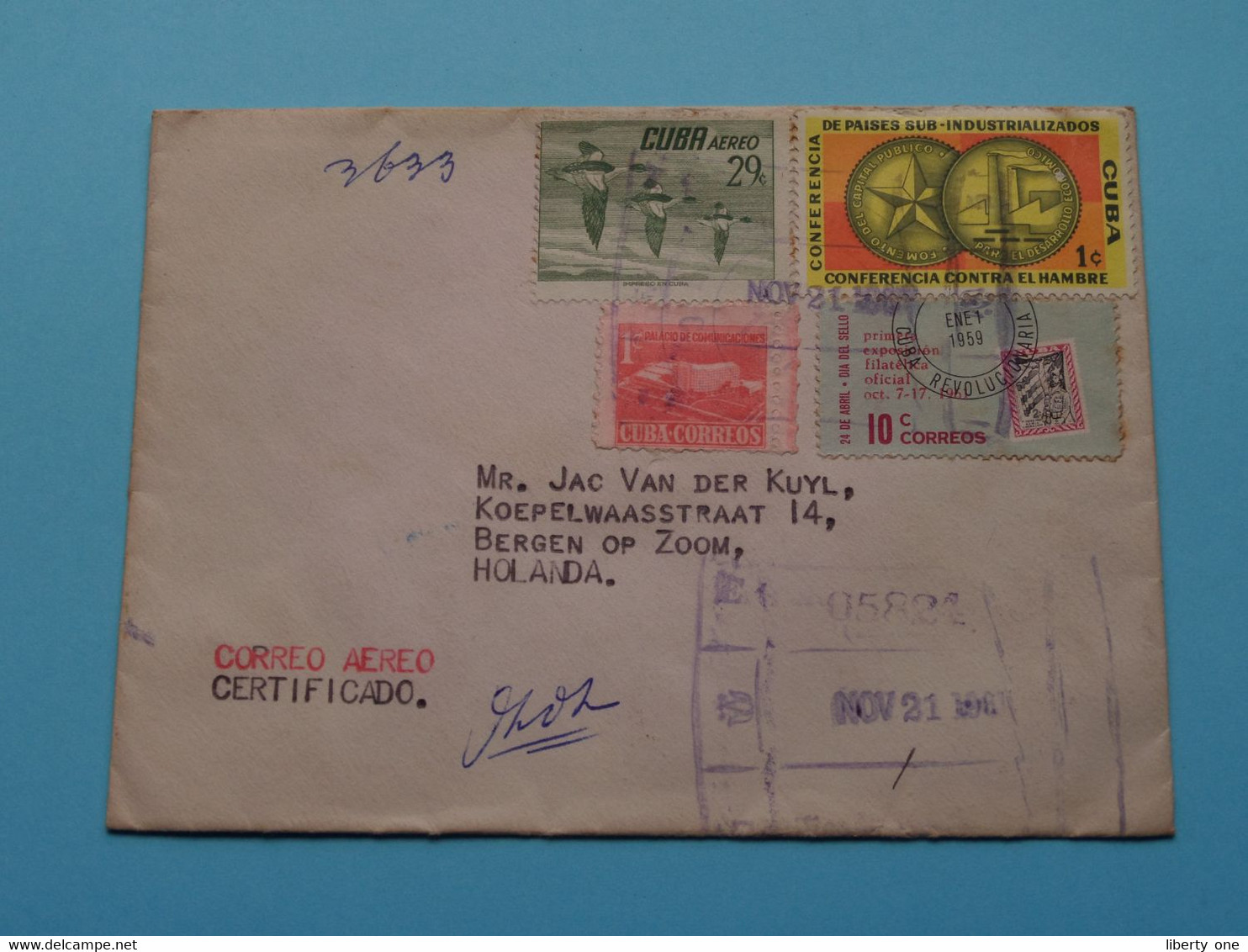 CUBA Habana > HOLANDA Bergen Op Zoom ( Enveloppe / Sobre ) Anno 1961 ( See / Voir Scan ) - Cartas & Documentos